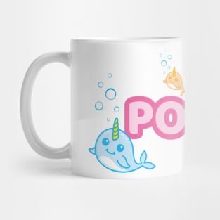 Personalised 'Poppy' Narwhal (Sea Unicorn) Design Mug